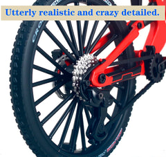 Kuasting DH alloy bicycle detail rear-wheel belt-drive adds dynamic realism and play value