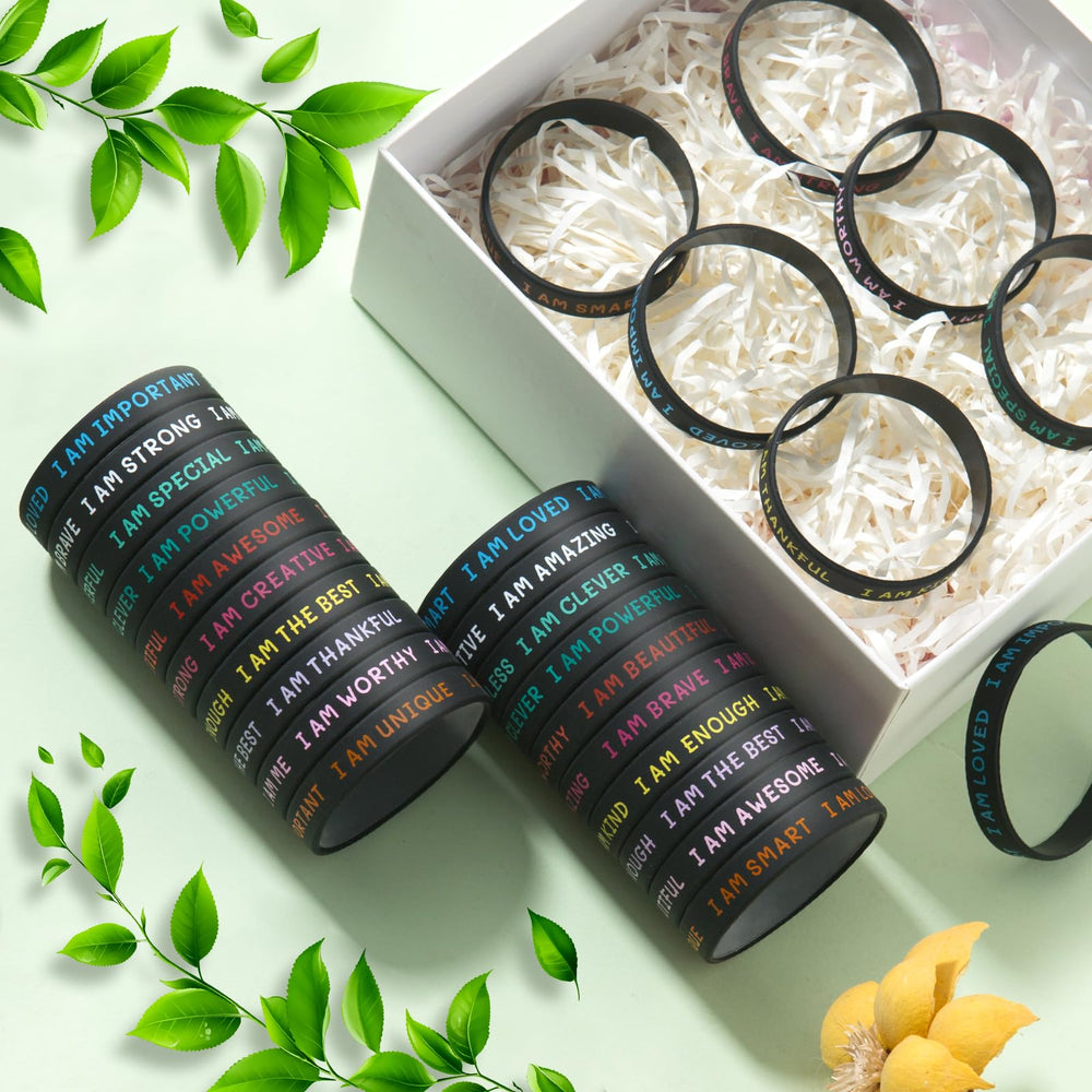 KUCLIN motivational quotes design wristbands to boost positivity during study.