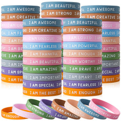 KUCLIN wristband with I AM BEAUTIFUL for daily motivation at school.