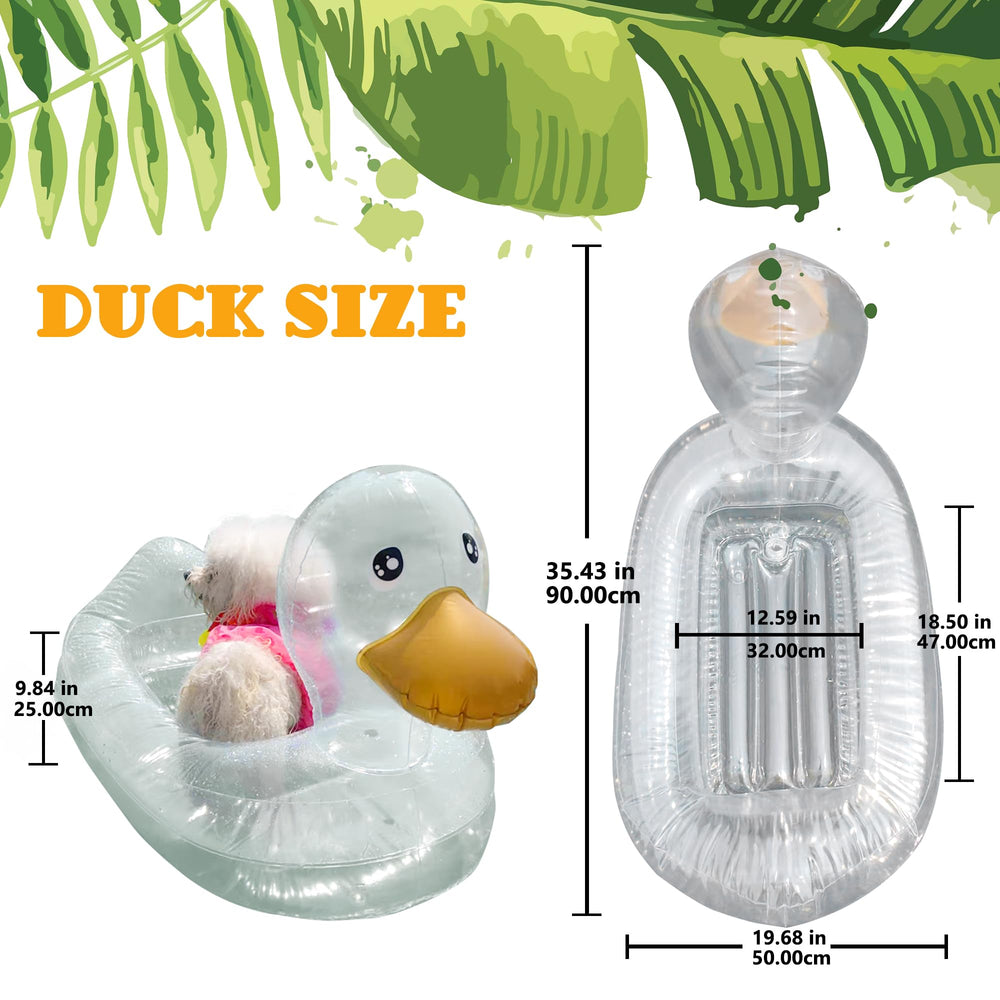 KUCDBUN pool float inflated-view shows roomy buoyancy for dogs.