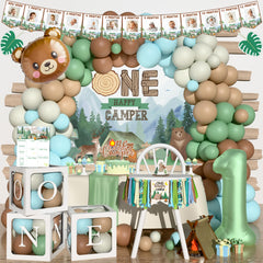 Kudapity One Happy Camper cake topper brightening the cake