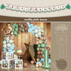 Kudapity One Happy Camper monthly banner showing growth milestones
