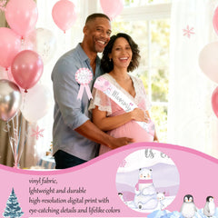Kudapity Welcome Baby Shower poster greets guests at the entrance