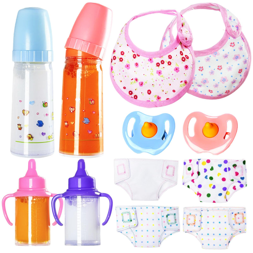 Kuihaazi baby doll feeding set with magic bottles for imaginative play