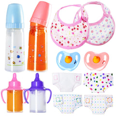 Kuihaazi baby doll feeding set with magic bottles for imaginative play