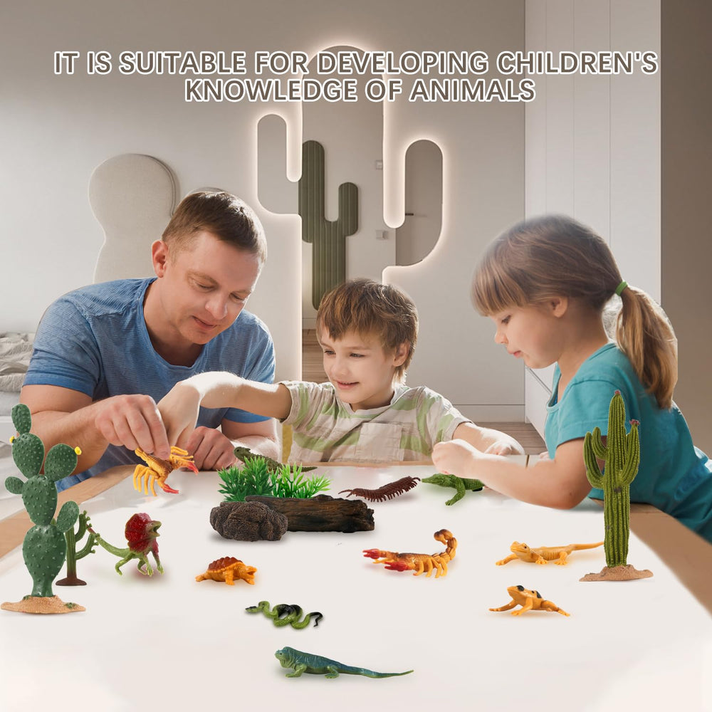 Kukifun desert reptiles grass figure adds realism to play scenes and crafts