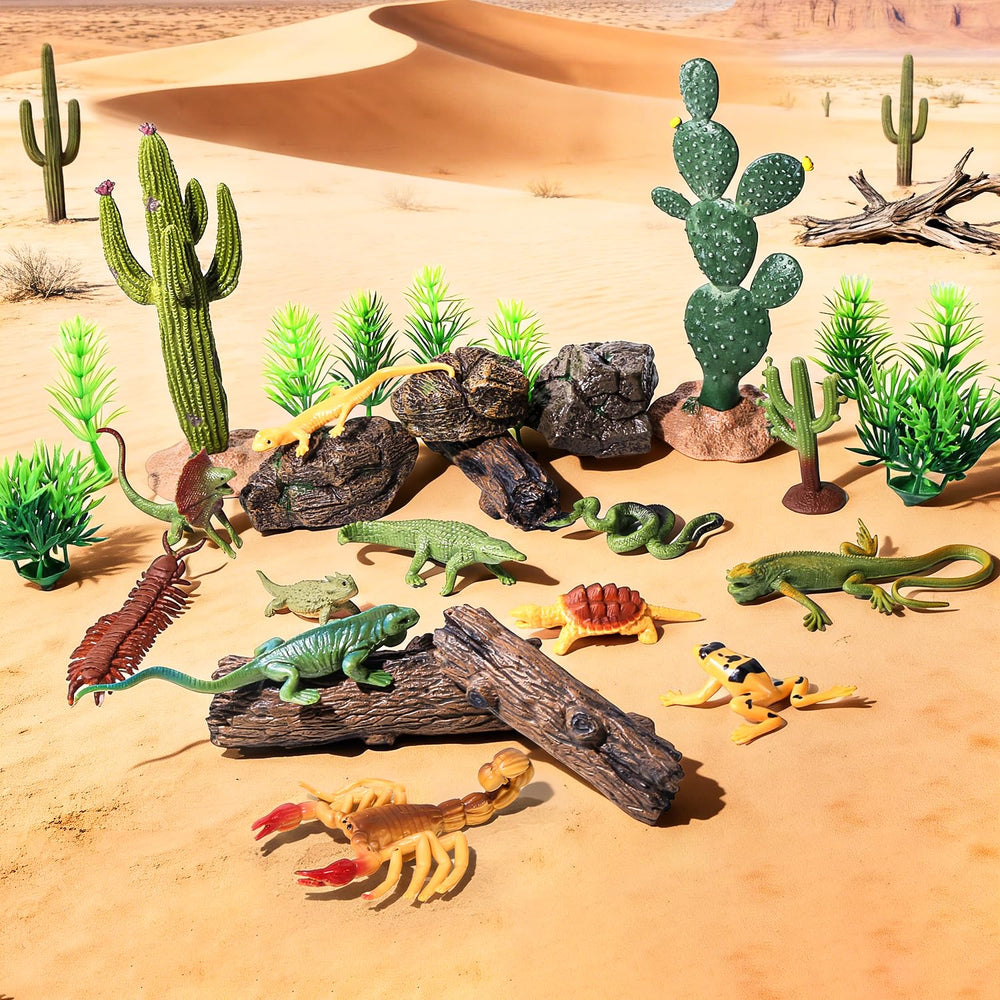 Kukifun desert reptiles rock figure great for display scenes and model setups