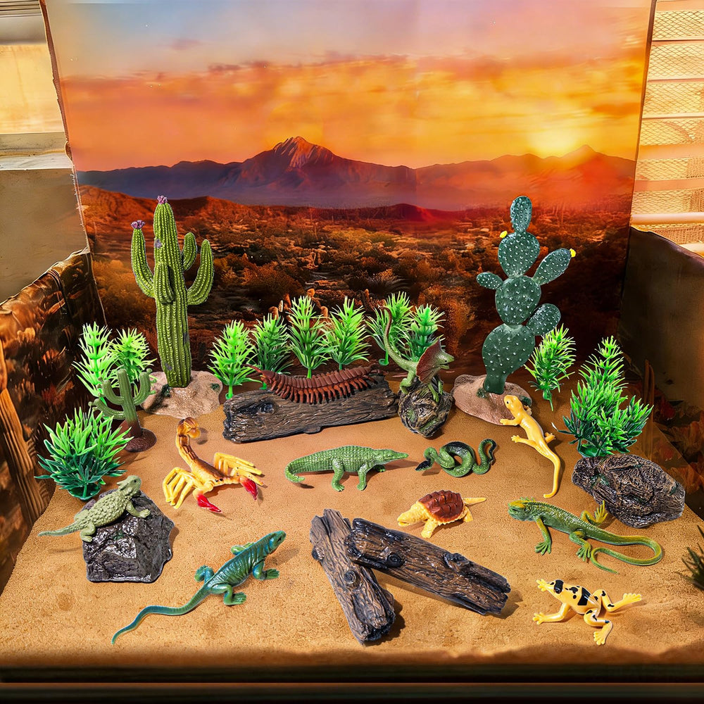Kukifun desert reptiles snake figure ideal for dioramas and storytelling