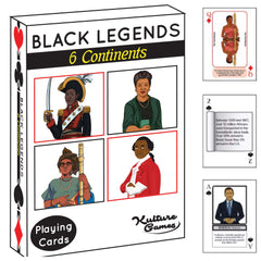 Kulture Games Black Legends deck – vibrant playing cards for family nights.