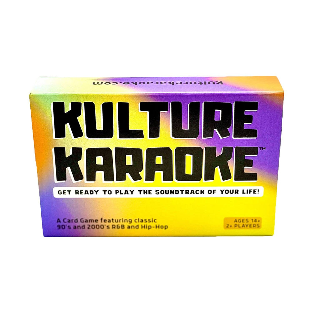 Hard plastic travel case keeps Kulture Karaoke cards organized on the go.