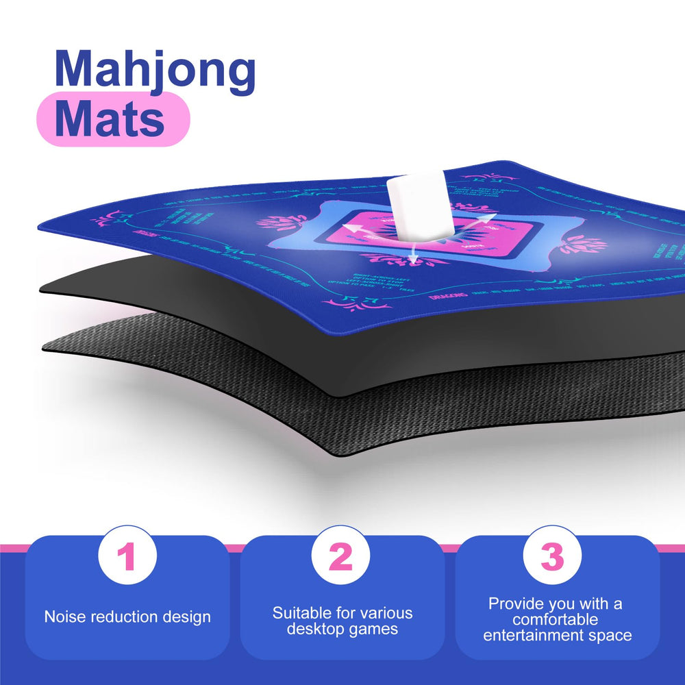 KUNTE Mahjong mat demonstrates noise reduction during tile clicks