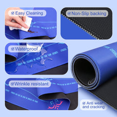 KUNTE mahjong mat shows non-slip bottom for secure play
