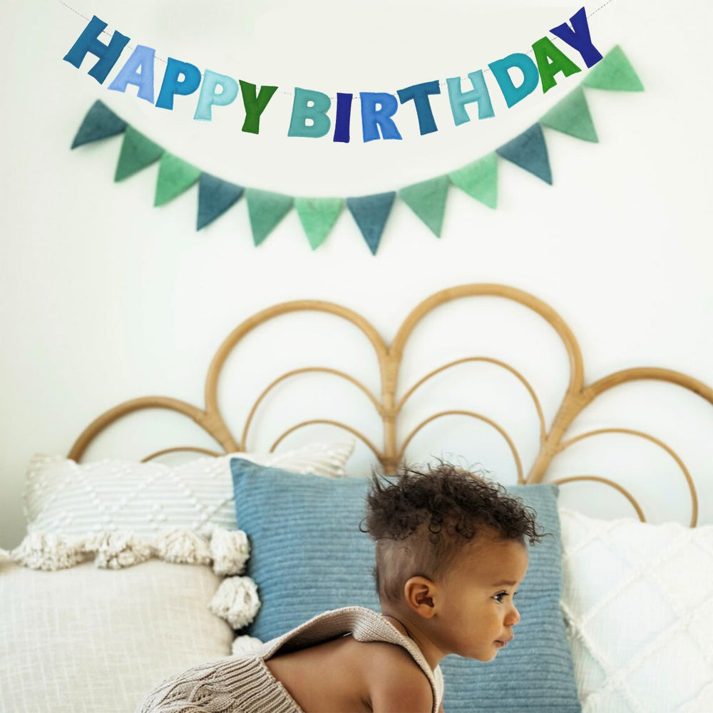 KUQJJQU blue birthday sign showcases the message clearly