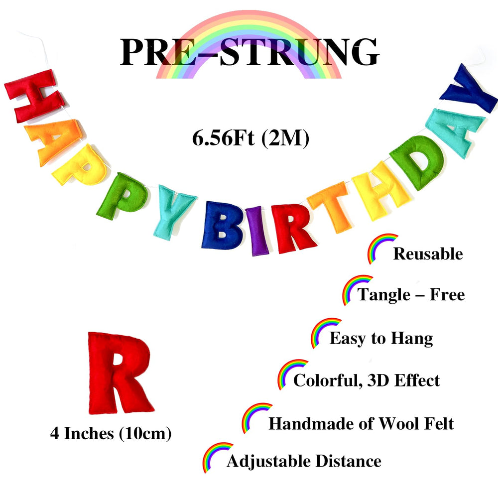KUQJJQU happy birthday letters in felt offer a charming 3D effect.