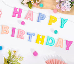 KUQJJQU pastel rainbow banner letters for a festive photo backdrop