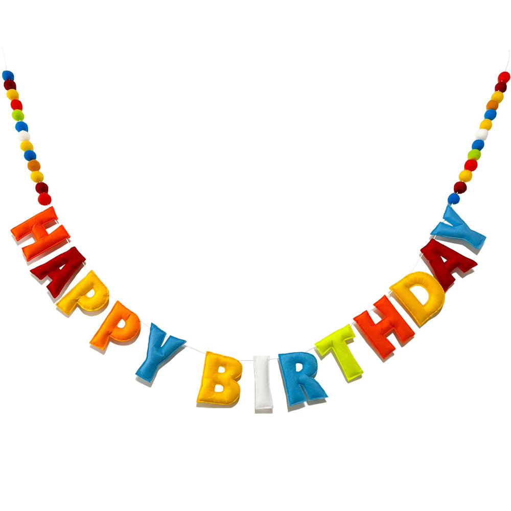 KUQJJQU pre-strung Happy Birthday banner for quick setup and vibrant wall decor.
