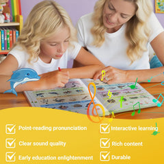 Kuriory English Words Sound Book nursery rhymes add musical engagement.