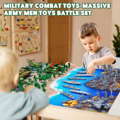 Kusntin army figures and gear encourage social play and teamwork.
