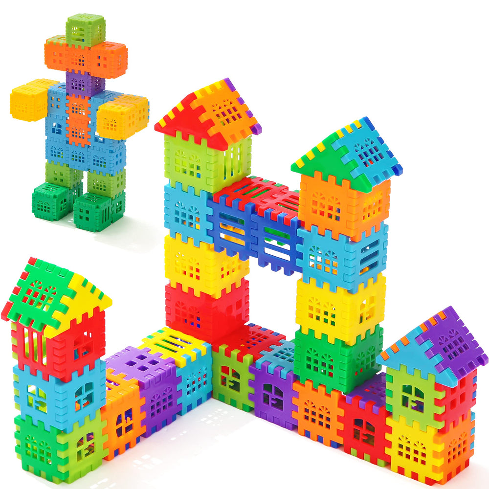 KUTOI Interlocking blocks in bright colors foster hands-on learning and problem solving.