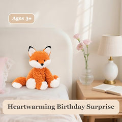 KUUDESOXX fox plush in a play corner as a cozy companion for kids.