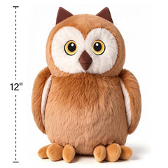 KUUDESOXX brown owl cozy companion for kids and adults during everyday cuddles.
