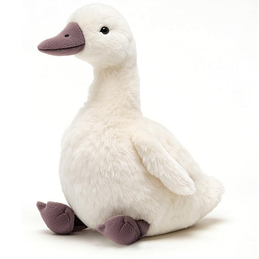KUUDESOXX duck plush front view offers cozy bedtime snuggles.