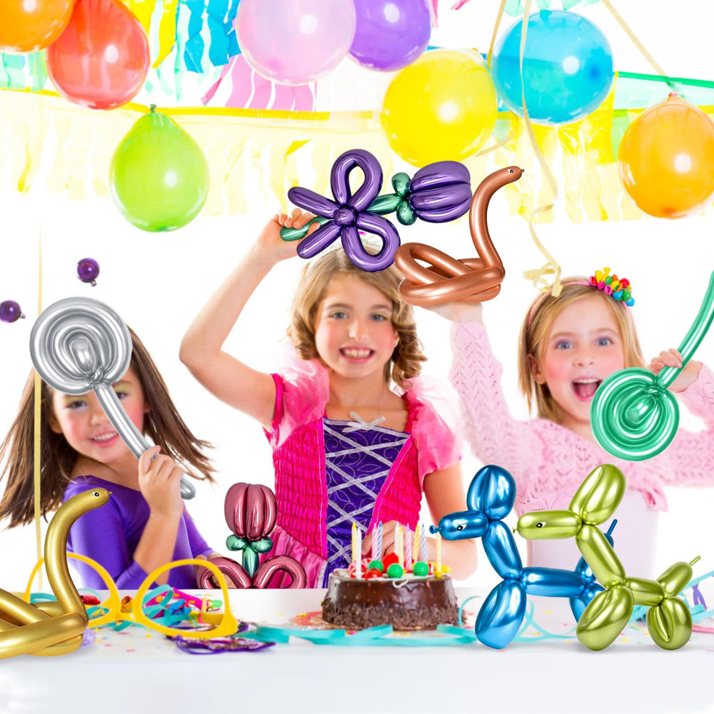 KUULBELA air-pump-friendly balloons designed for quick twisting