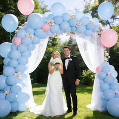 KUULBELA pastel blue balloon arch ideas for birthdays and baby showers