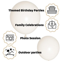 KUULBELA sand white balloons perfect for elegant wedding arches.