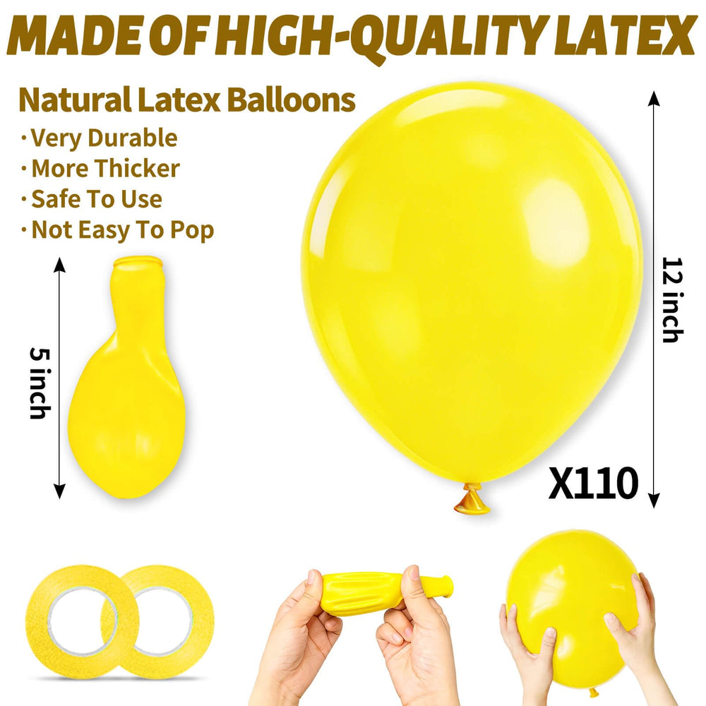 KUULBELA bright yellow balloons for birthday party decor