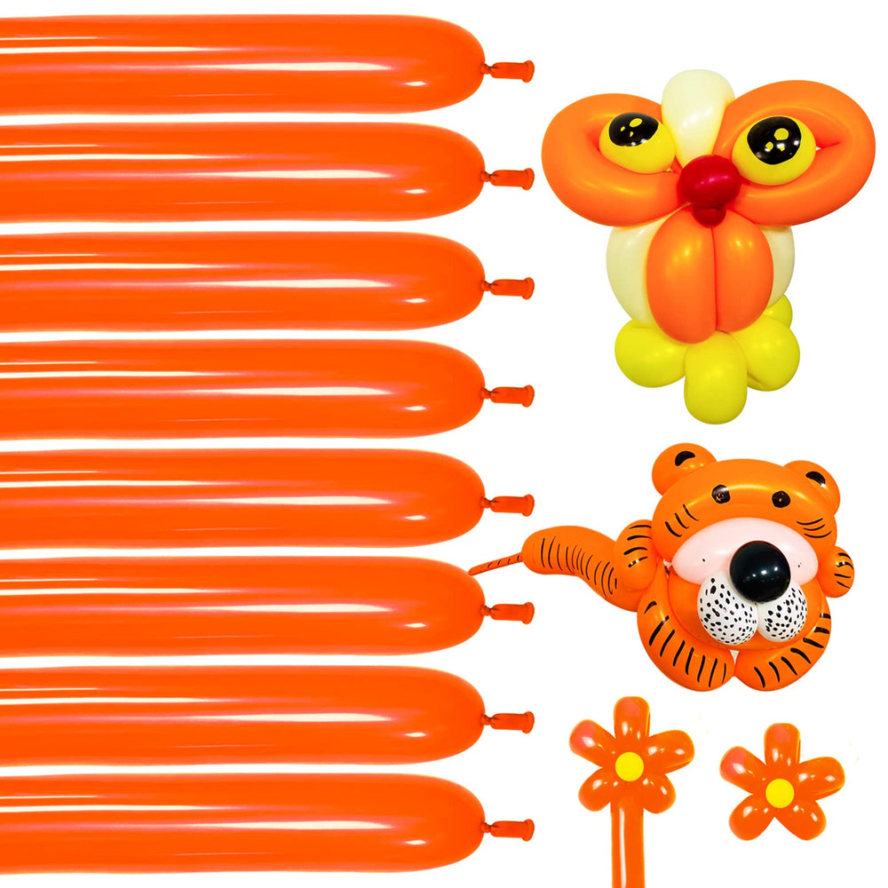KUULBELA long orange balloons 260-pack for vibrant party decor.
