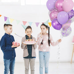 KUULBELA purple confetti balloon adds festive whimsy to celebrations.