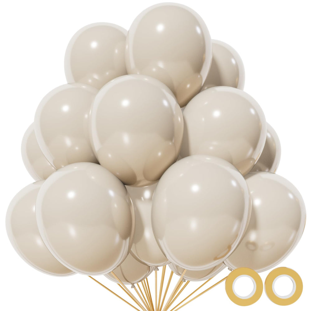 KUULBELA sand white 12-inch balloon pack for versatile party decor.