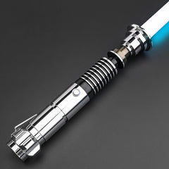 KUVPOT motion-control lightsaber hilt with premium metal design for adult dueling.