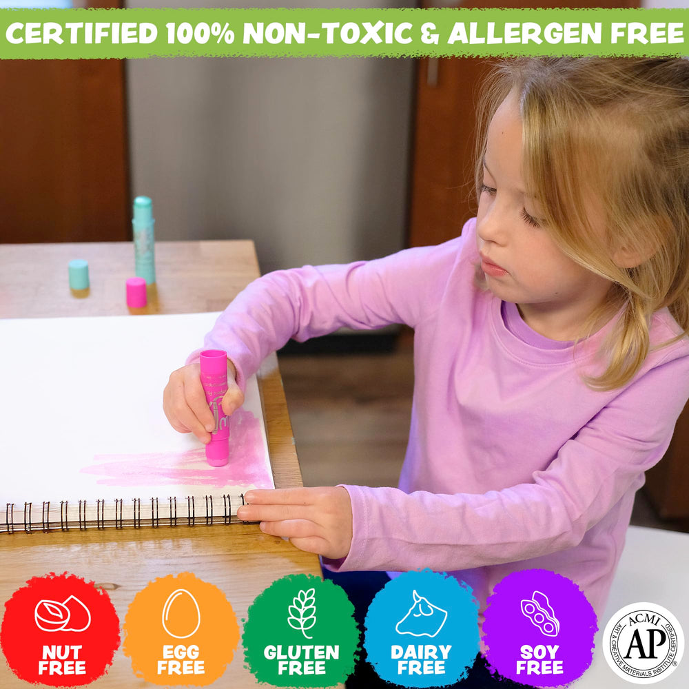 Kwik Stix Cuties work on posters, canvas, and wood surfaces for versatility.