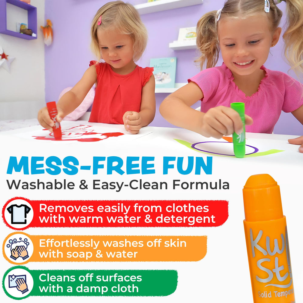 Quick-dry Kwik Stix color on contact and dry in under 90 seconds.