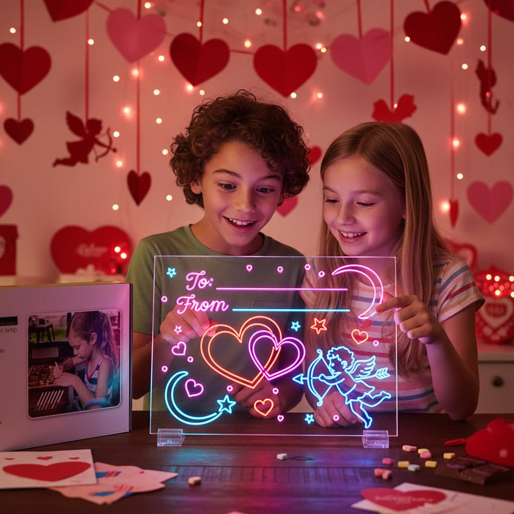 Kyclums Lumiboard with seven color LED modes lights up drawings in any room