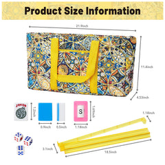 Dice, chips, and wind indicator included for authentic mahjong rounds