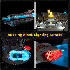 Easy installation with numbered light bags helps beginners bring the model to life.