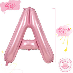 KYGNE pastel pink foil letter A hanging for wall or doorway accents.