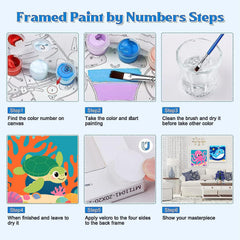 KYOQFVN framed 4-pack seahorse painting encourages storytelling and fine motor skills