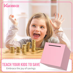 Kypeeka piggy bank doubles as a decorative, room-friendly accent.