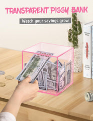 Kypeeka pink piggy bank small size demonstrates compact capacity.