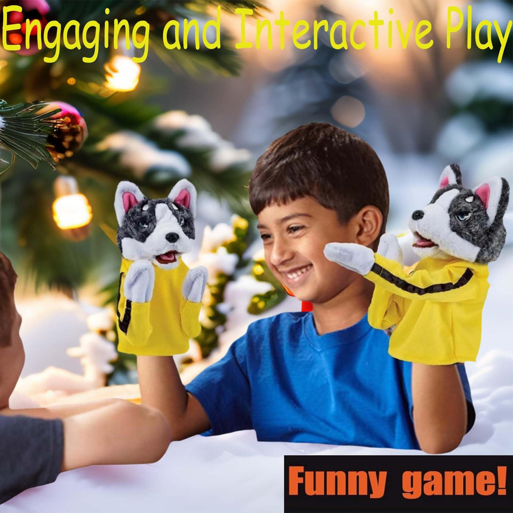 KYWYOYOU Dog hand puppet with boxing gloves supports sensory play