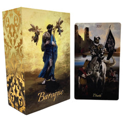 La Muci Baroque Gold Foil Tarot cards reveal gold-foil accents for a premium reading aesthetic.