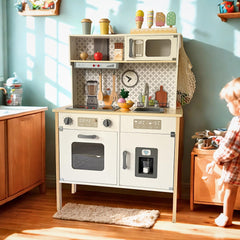 La Premura Wooden Play Kitchen with Real Sink highlights immersive water play for toddlers