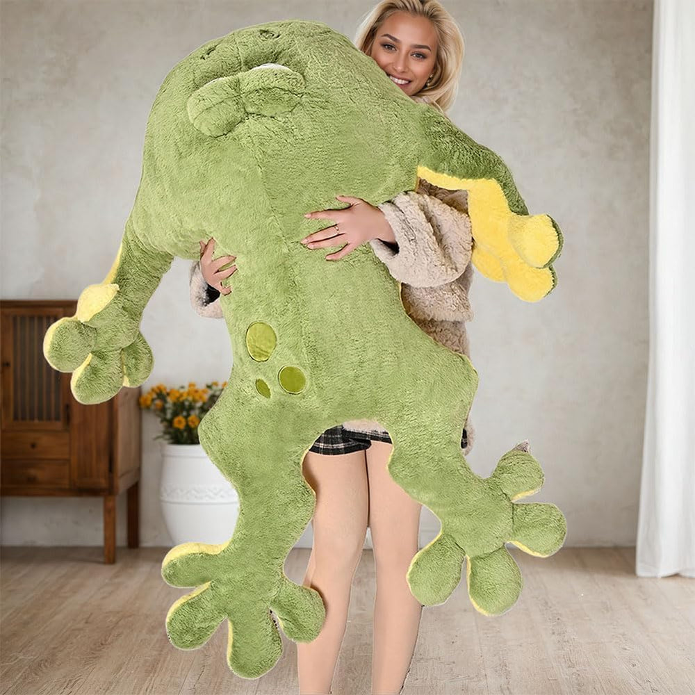 Labauxite soft frog plush 47in creates a warm reading companion.