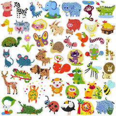 Labeol diamond art kit animal sticker canvas for kids boosts focus.