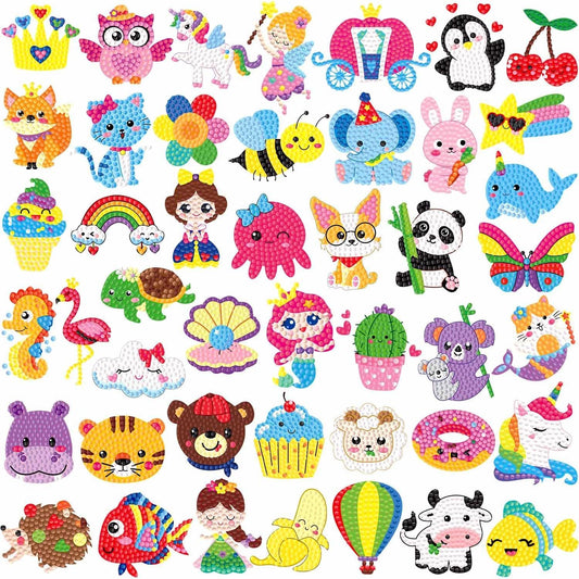Labeol Diamond Art Kit canvas prepped for sparkly sticker art session