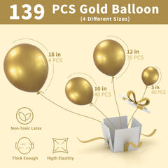 Labeol gold balloons 12-inch add dimension to birthday party decorations.